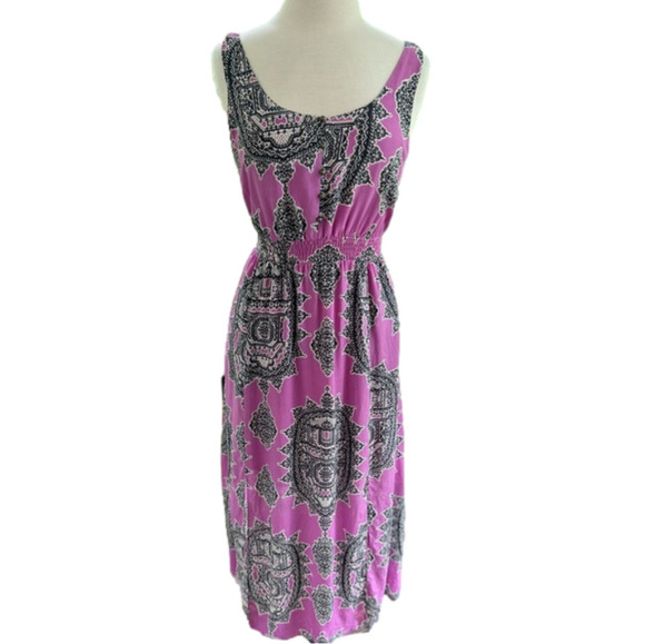 Maeve Annas Women’s Dress Size Small Midi Silk Spaghetti Straps Pockets - Picture 1 of 12